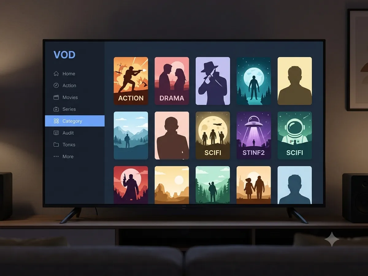 Filipino family streaming international IPTV variety show on Android TV box