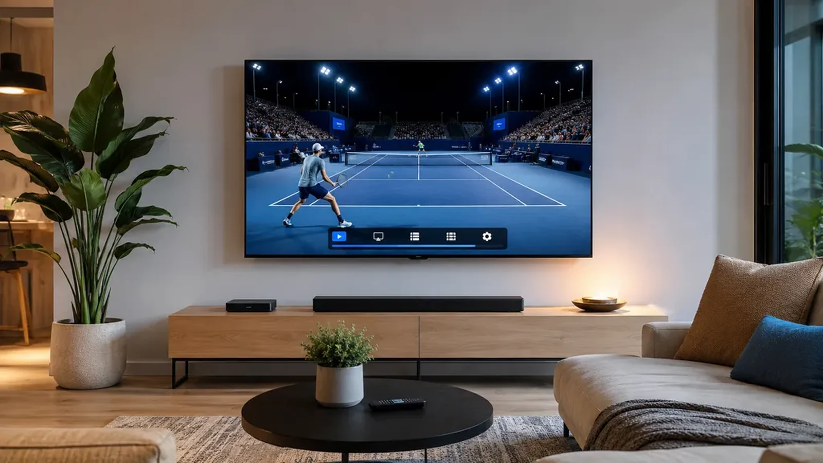 IPTV Smarters Pro channel guide on Firestick showing live sports categories
