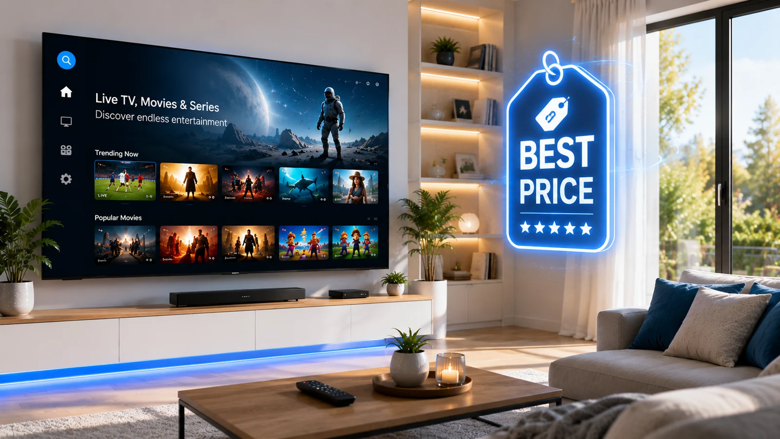 Buyer comparing multiple King IPTV reseller websites before purchasing subscription